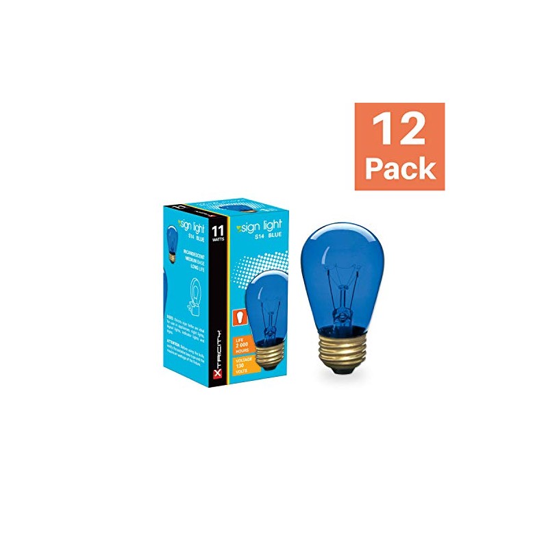 Xtricity Incandescent S14 Edison Light Bulb, String Light Replacement, E26