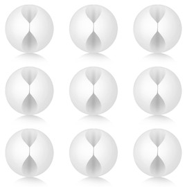 cobee 9 Pcs Adhesive Cable Clips, Charger Cord Holder for Nightstand, Cable Management Wire Cord Organizer for Desk, Nightstand, Phone Charger, Computer, Home, Office, Car(White)