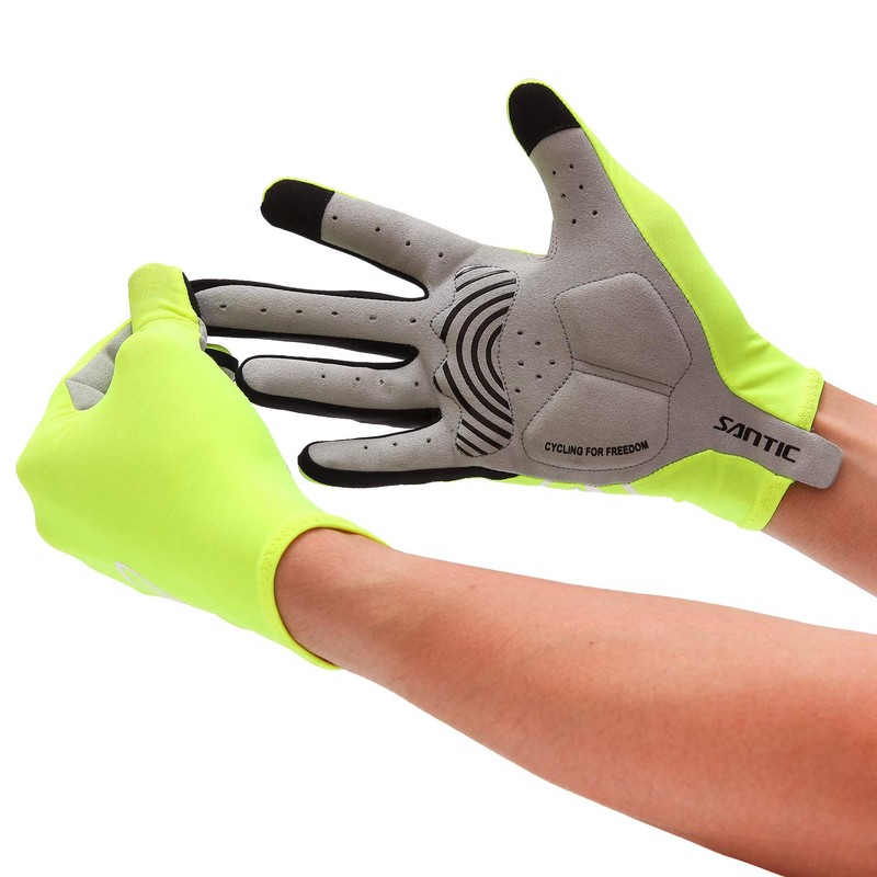 Santic Cycling Gloves, Cycling Gloves, Moisture Absorption, Smartphone Compatible, Shock