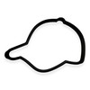 Baseball Cap Cookie Cutter with Easy Push Design (4.5 inch)