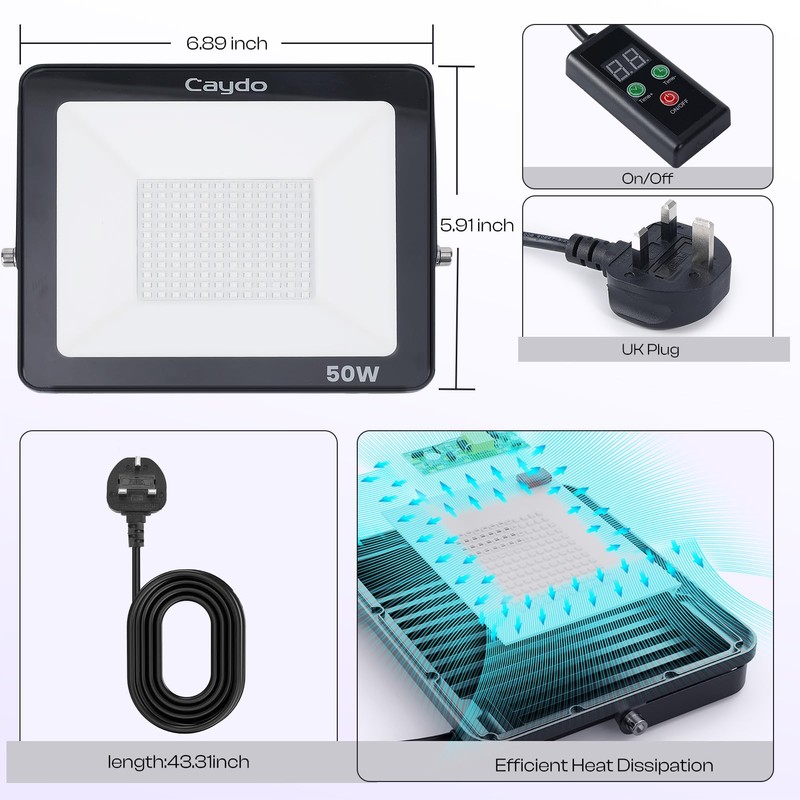 Caydo 50W LED UV Screen Printing Light, Exposure Unit for