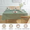 Tablecloth Green Stripes Linen Tablecloths Elegant Washable Tablecloth Small Outdoor