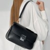 Yuanchu Black Short Handbag Handle Strap, 19 Inch PU Leather