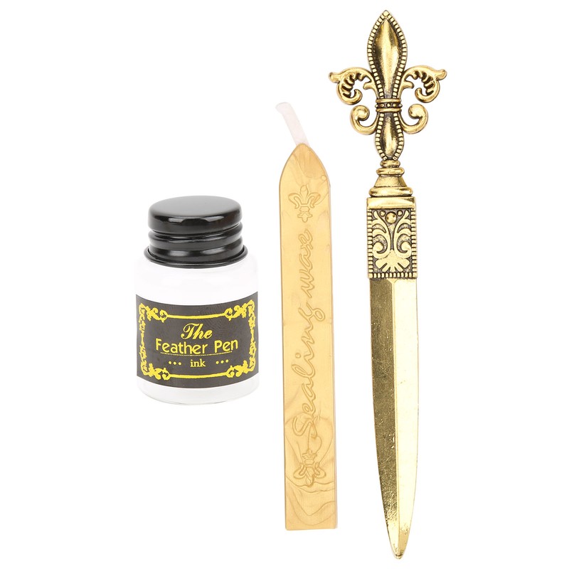 Feather Pen Set Retro British Creativity Writing Suit for Business