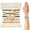 5 PCS Hair Ties Bracelet for Women, Stylish Dual-Use Braided