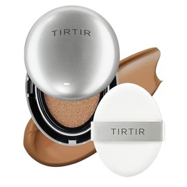 Tirtir Mask Fit Aura Silver Cushion Foundation Semi Glow Finish Natural Coverage Moisturizing Lightweight Korean 43n Deep Cocoa Full Size