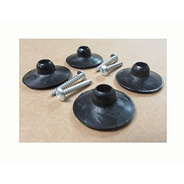 Set of 4 Directors Chair Replacement Foot Glides - Black