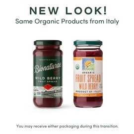 Bionaturae Organic Wild Berry Fruit Spread - Jelly Organic, Non-GMO, USDA Certified, No Sugar Added, No Preservatives, Organic Fruit Jam, Jam Organic, Made in Italy - 9 Oz