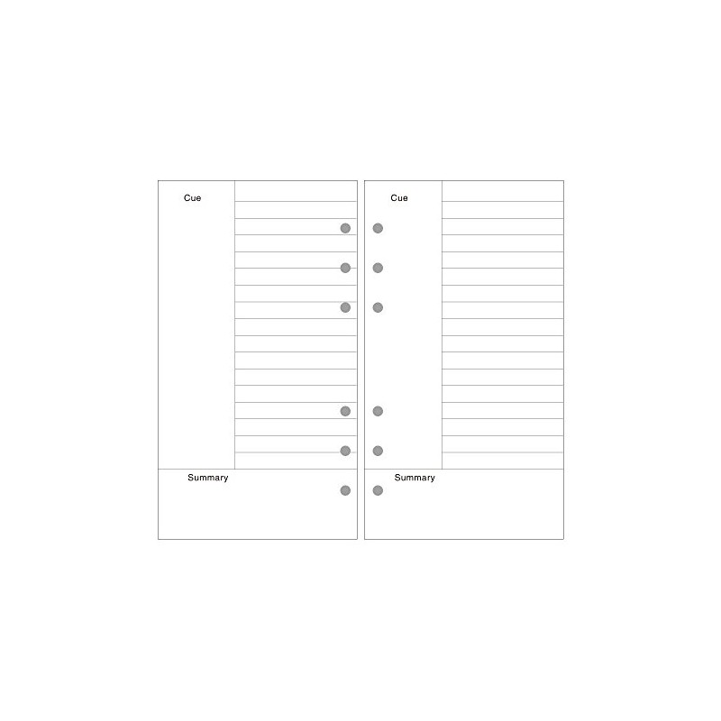 EvZ A6 Refill Cornell Paper, 6 Holes Ring Binder Filler