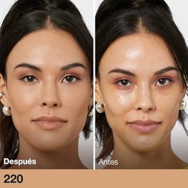 MAYBELLINE Base de Maquillaje Fit Me Matte  Poreless, Natural Beige 220, 30 ml, matifica y controla el brillo, se adapta al tono y la textura de la...