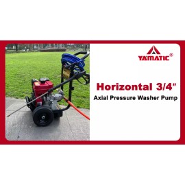 YAMATIC 3/4" Shaft Horizontal Pressure Washer Pump 3400 PSI 2.5GPM Replaced Pump