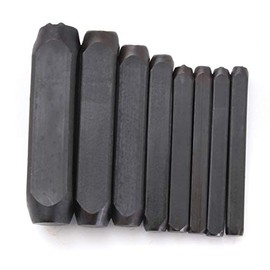 TopHomer 3mm Number Steel Punch Stamp Set, 9 Piece Stamping Punch with Storage Case for Metal Keys Crafts Leather