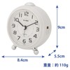 Casio TQ-149-7JF Alarm Clock, White, Analog, Small, Snooze Light, White
