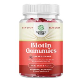 Nature's Craft Vitaminas Y Biotina 5000 Mcg 60 Gomitas Sabor Cereza