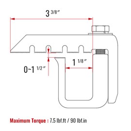 AA-Racks P-AC-10 Aluminum Mounting Clamps Truck Cap Topper Camper Shell for Ford Super Duty Trucks F-250 F-350, Set of 4 - Silver