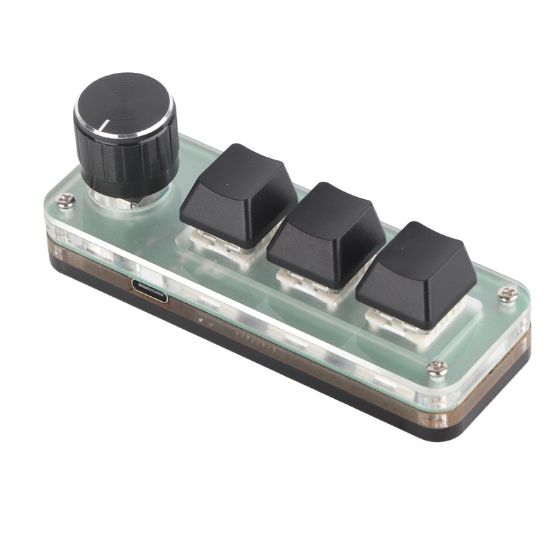 3 Key Small Keypad Multifunctional Shortcut RGB Backlight USB Mechanical
