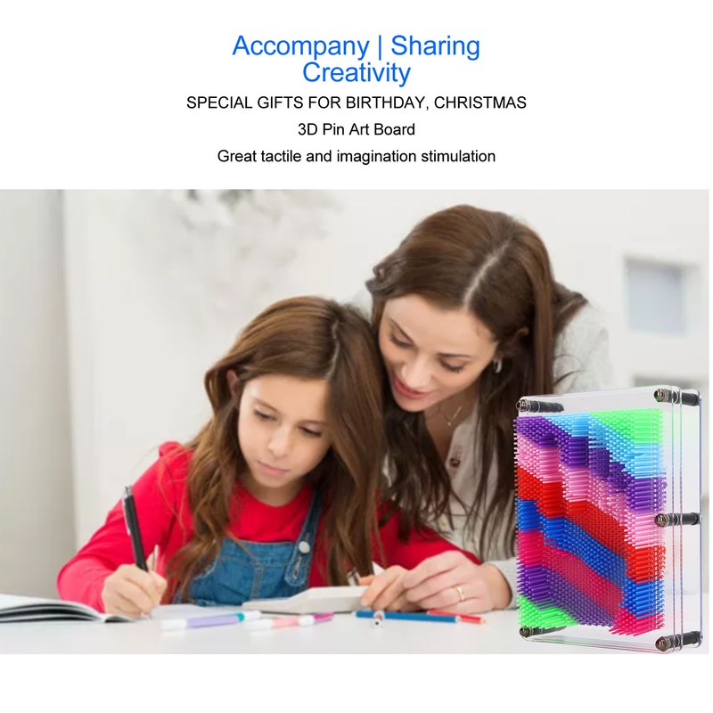 3D Pin Art Toy Colorful Plastic Pin Art Board Sculpture