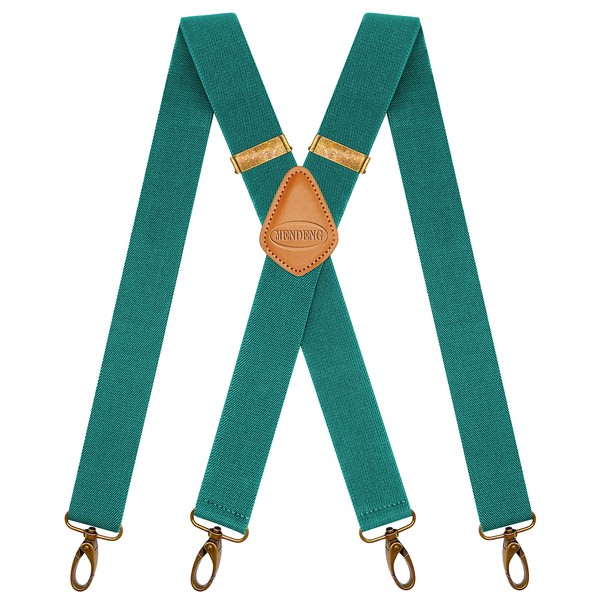 MENDENG Suspenders for Men Heavy Duty Swivel Hooks Retro X-Back