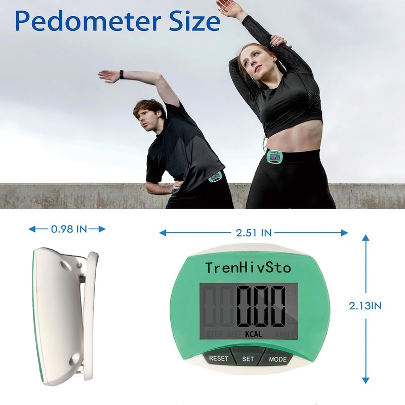 Pedometer for Walking Steps and Miles,Simple Step Counter Clip on