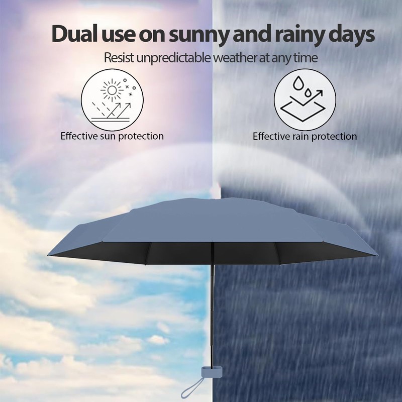 Sykerout Umbrella, Mini Umbrella, Pocket Umbrella, Compact Umbrella, Mini Foldable