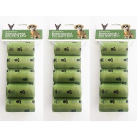 Pet Friends Fur Ever Biodegradable Dog Poop Bags, Extra Thick, Strong Poop Bags, 20 Bags Per Roll. Measures 8.5 x 12.5 Inches (Qty: 15 Rolls = 300 Bags)