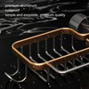 Faucet Storage Shelf Aluminum Plastic Two Containers with Towel Rod