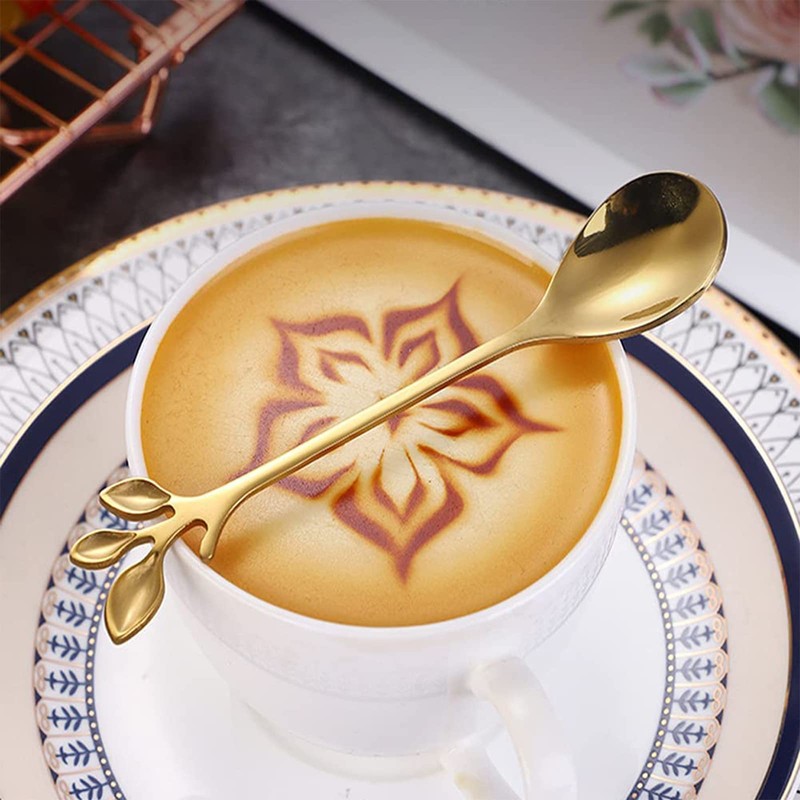 Leaf Shape Handle Dessert Fork, Leaf Shape Handle Spoon Stainless