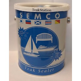 TeakStation Semco Classic Brown Tone Finish - Teak Wood Sealer 1 Gallon Sealant Protector