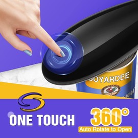 One Touch Electric Can Openers for Kitchen Open Any Can Size with No Sharp Edge, Food Safe Battery Operated Automatic Can Opener, Best Kitchen Gadget Can Opener Electric for Arthritis and Seniors