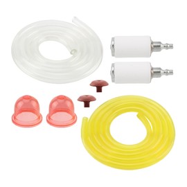 GoaMotors 530058709 New Fuel Filter Line Hose Primer Bulb for Poulan for Craftsman String Trimmer Edger Blower, Red Primer Cap, Primer Check Valve