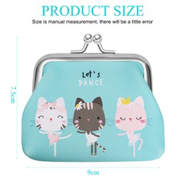 Acooruiteng Coin Purse Cute Coin Pouch Kiss-Lock Change Purse Fashion Small Coin Purse Mini Change Purse for Coins for Women Kids Girls for Cash Coin Key