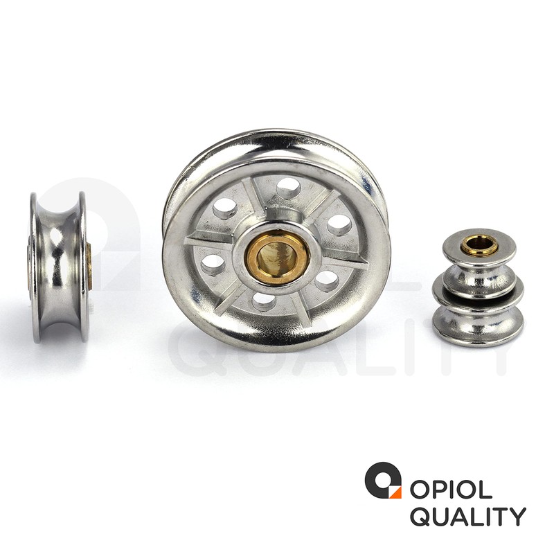 OPIOL QUALITY® Cable Pulleys with Brass Bushing 25 mm Stainless