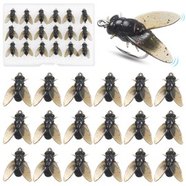 OROOTL Bionic Fly Fishing Baits, 18pcs Fly Fishing Flies Kit Trout Jigs Swimbaits Dry Flies Baits for Saltwater Freshwater Bass Trout Panfish Artificial Soft Lure, Black