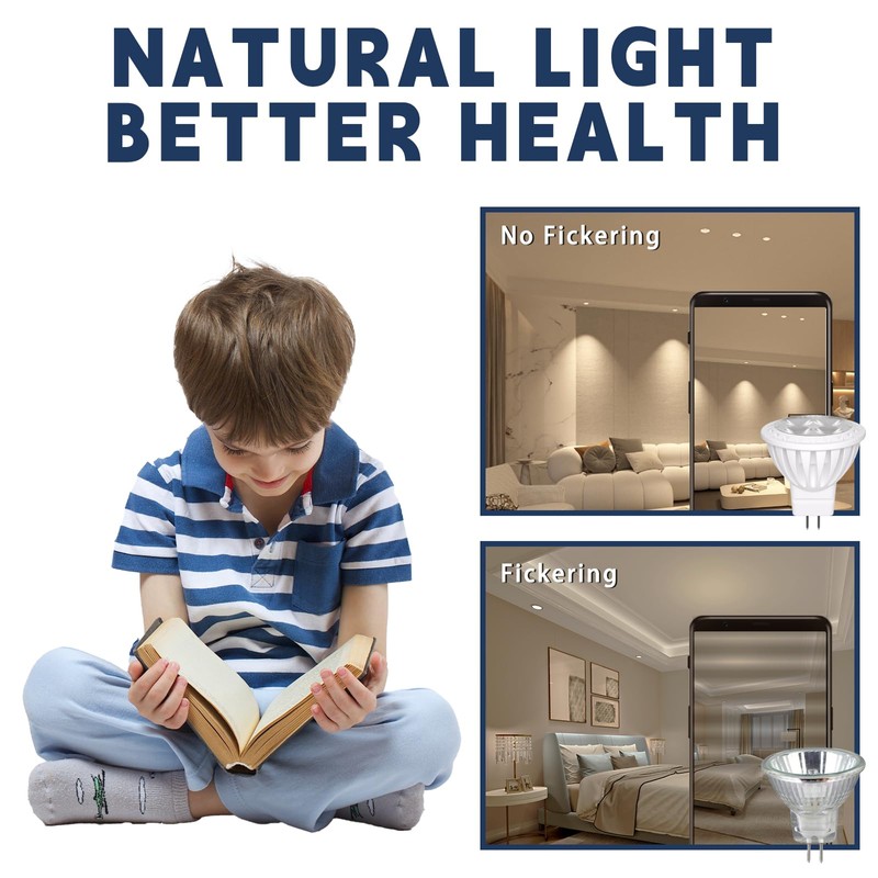 GOHDLAMP MR11 3W LED Bulbs 6-Pack - Warm White 2700K,