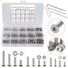 FandWay 900Pcs M2 M2.5 M3 Hex Socket Countersunk Screws,304 Stainless