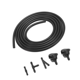 Partuto Front Windshield Washer Nozzles Kit with 2 Meters Windshield Washer Hose and 3 Connectors KD45-67-510 for Mazda 3 5 6 CX-3 CX-5 CX-7 CX-9 Replacement