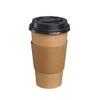 Comfy Package [50 Sets 16 oz. Disposable Kraft Coffee Cups