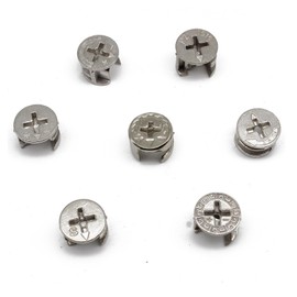 Cam Lock Nuts, 15 Pcs Connecter Cam Lock Fittings, Fixing Screws, Cabinet Drawer Dresser Wardrobe Furniture Panel Connecting