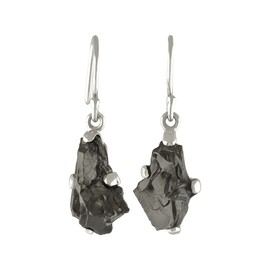 Starborn Rohstein Elite Shungite Earrings in 925 Sterling Silver, Gemstone Sterling Silver, Elite Shungite