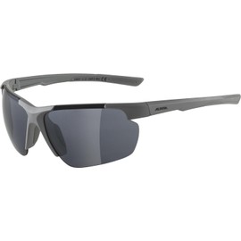 ALPINA Defey HR Mirrored and Shatterproof Sports and Cycling Glasses with 100% UV Protection for Adults, Moon Grey Matt, One Size
