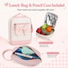 CAMTOP Girls Backpack with Lunch Box & Pencil Case Set,