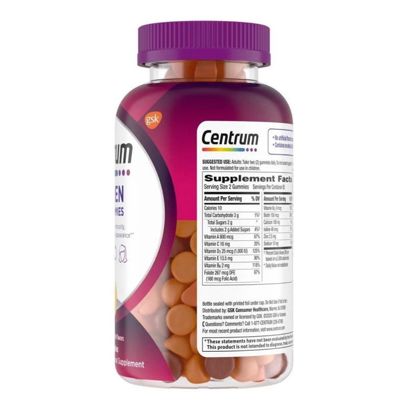 Multivitaminico Centrum Mujer Vitaminas 170 Gomitas Belleza