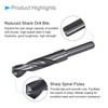CoCud Reduced Shank Drill Bit, 19mm Cutting Edge 1/2" Shank,