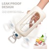 SIEROZUR 32 oz Glass Water Bottle with Straw and Handle