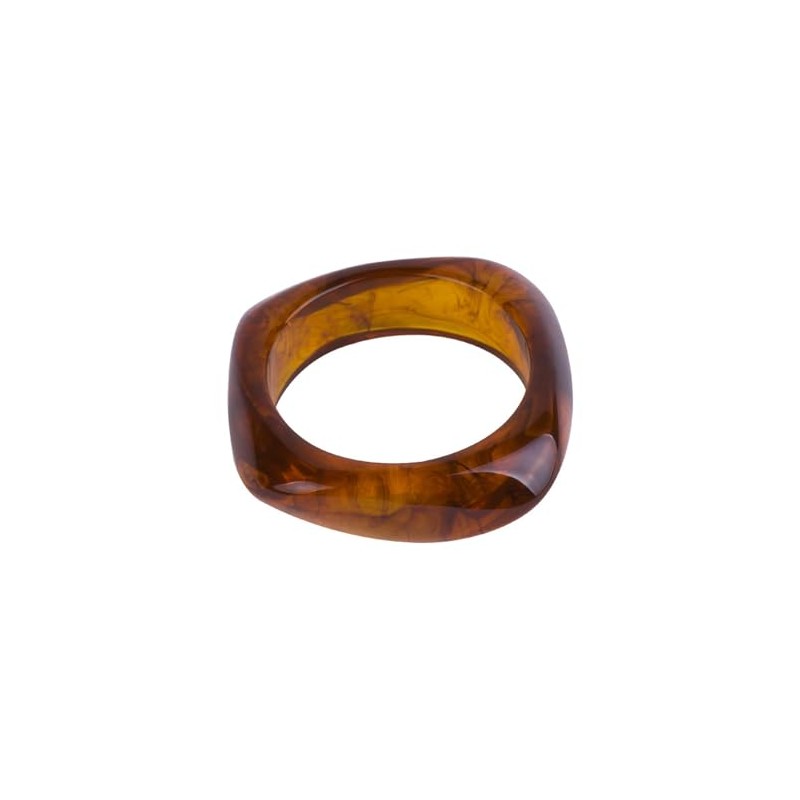 Kicomvi Colorful Resin Irregular Bangle Bracelet Acrylic Acetate Mottled Wide