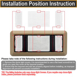 RAVSOFT interior roof Map Dome Light Covers Clear Lens replacement Compatible with K1500 K2500 C1500 C2500 1988-2000, Chevy Silverado GMC Sierra 1988-1998 Pickup, 2 Map + 1 Dome light cover