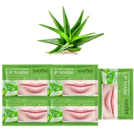 Lip Mask - 20 Pieces Gel Lip Masks, Lippenpflege Lippenmaske, Lippenpflegende Feuchtigkeitsmasken, Lippenpflege Maske Aloe Vera Lip Mask, Remove Dead Skin, Nourishing And Firming Lips
