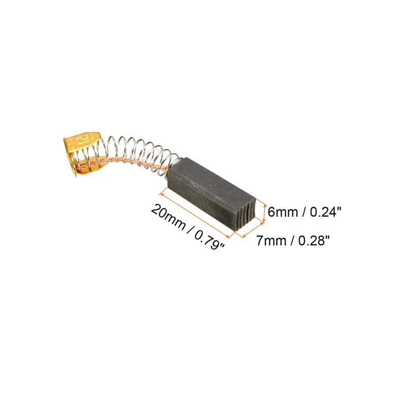 Rebower Carbon Brush [For Power Motor] - 20mmx7mmx6mm/Black Goldtone/4pcs