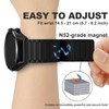 WOCCI 22mm Magnetic Silicone Watch Band, Tactile Ridged Texture, Quick