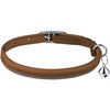 OOPSDOGGY Rolled Leather Cat Collar with Bell, Reflective Kitten Collars